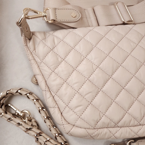 MZ WALLACE Buff Ivory Small Crosby Crossbody Sling bag Like New - Picture 12 of 12
